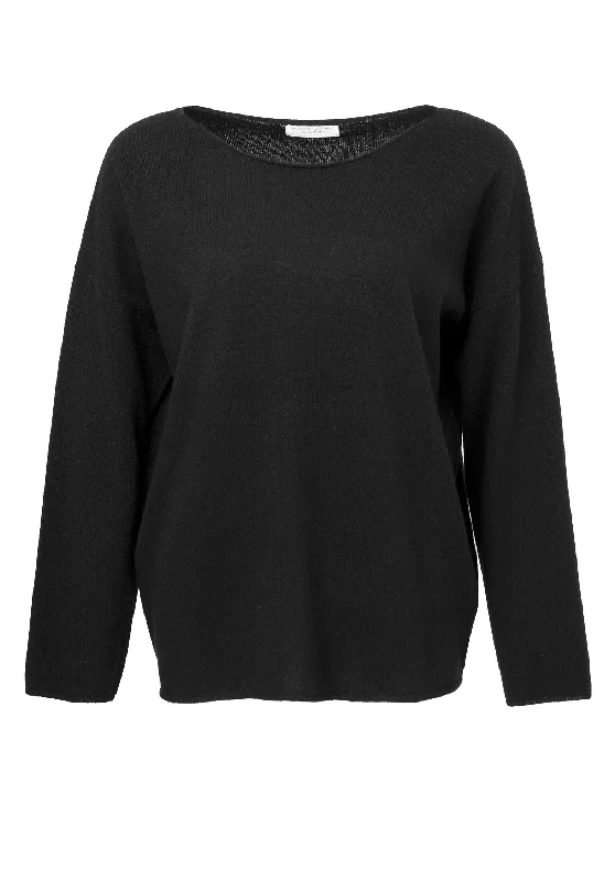 floral print women cardigan for a feminine touchCashmere Pull  K011-fpu325 Black