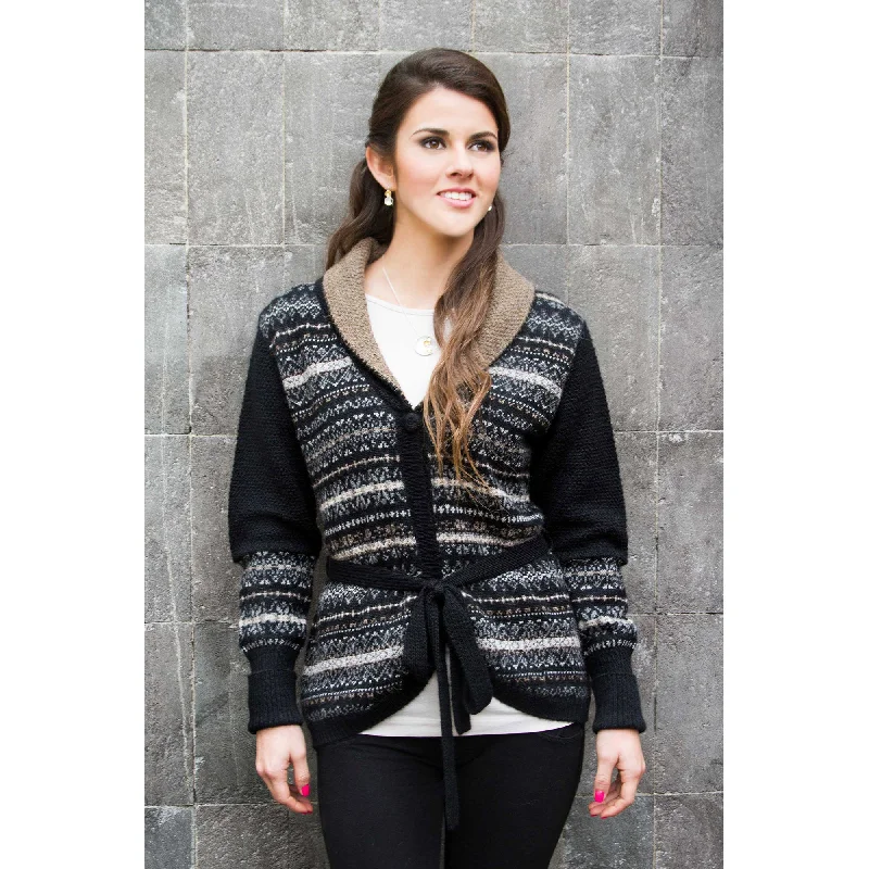 Midnight Medley Alpaca Cardigan