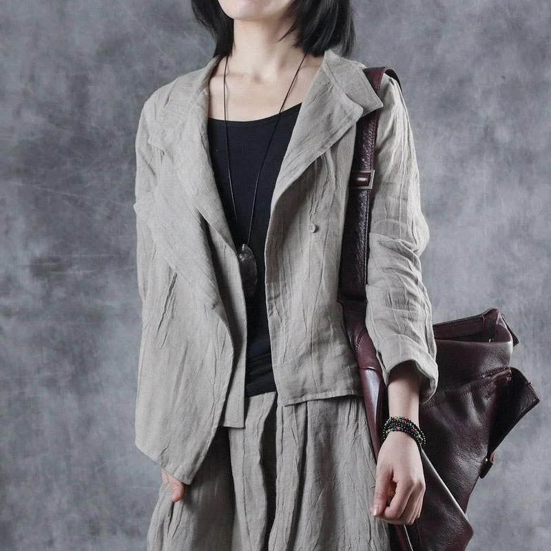 Shearling - lined women's leather coats for ultimate warmth and luxuryOrganic asymmetric linen tunic outwear Sewing nude stand collar coats fall Shearling - lined women's leather coats for ultimate warmth and luxuryOrganic asymmetric linen tunic outwear Sewing nude stand collar coats fall