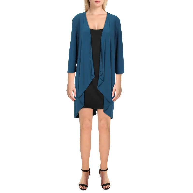 Women's Peplum Blazers in Emerald Green for a Stylish Work AttireR&M Richards Womens Knit Drapey Duster Blazer Women's Peplum Blazers in Emerald Green for a Stylish Work AttireR&M Richards Womens Knit Drapey Duster Blazer