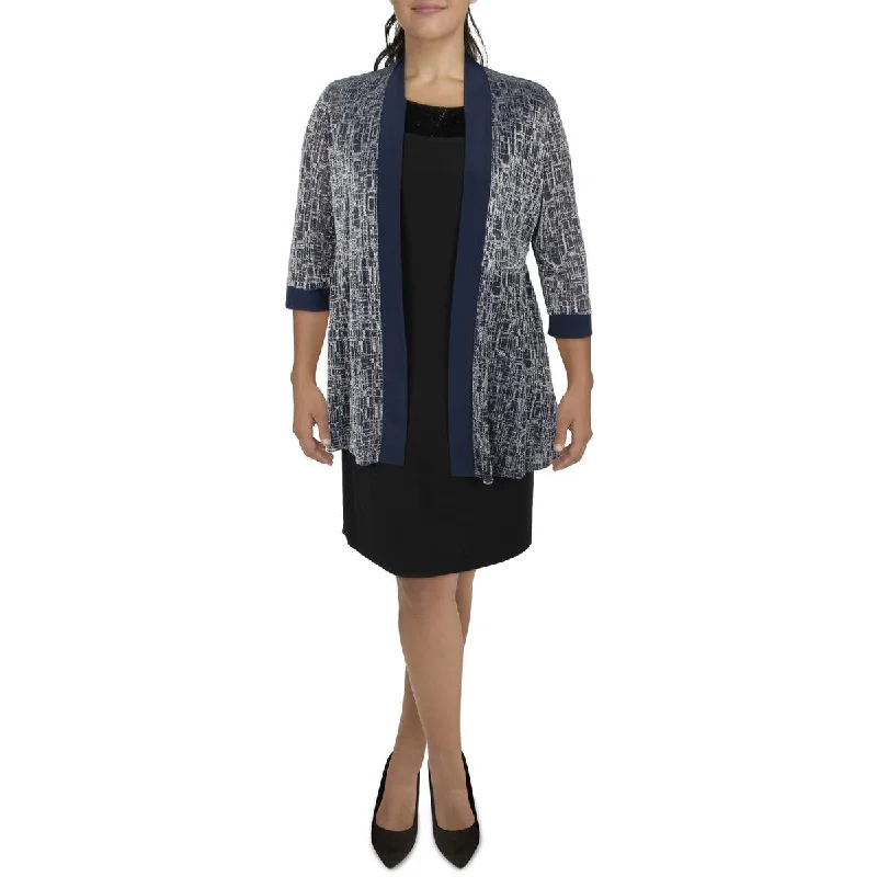 Oversized Women's Printed Blazers in Animal Patterns for a Statement PieceR&M Richards Womens Knit Metallic Duster Blazer Oversized Women's Printed Blazers in Animal Patterns for a Statement PieceR&M Richards Womens Knit Metallic Duster Blazer