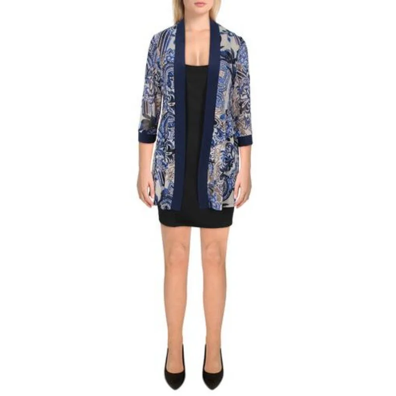 Women's Notched Lapel Blazers in Beige for a Timeless OutfitR&M Richards Womens Mesh Printed Duster Blazer Women's Notched Lapel Blazers in Beige for a Timeless OutfitR&M Richards Womens Mesh Printed Duster Blazer