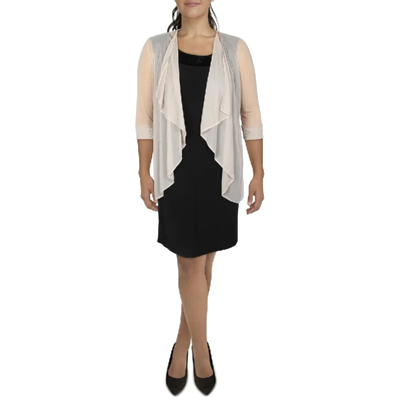 Plus Size Women's Ruffled Blazers in Pink for a Girly and Fashionable LookR&M Richards Womens Mesh Sheer Duster Blazer Plus Size Women's Ruffled Blazers in Pink for a Girly and Fashionable LookR&M Richards Womens Mesh Sheer Duster Blazer