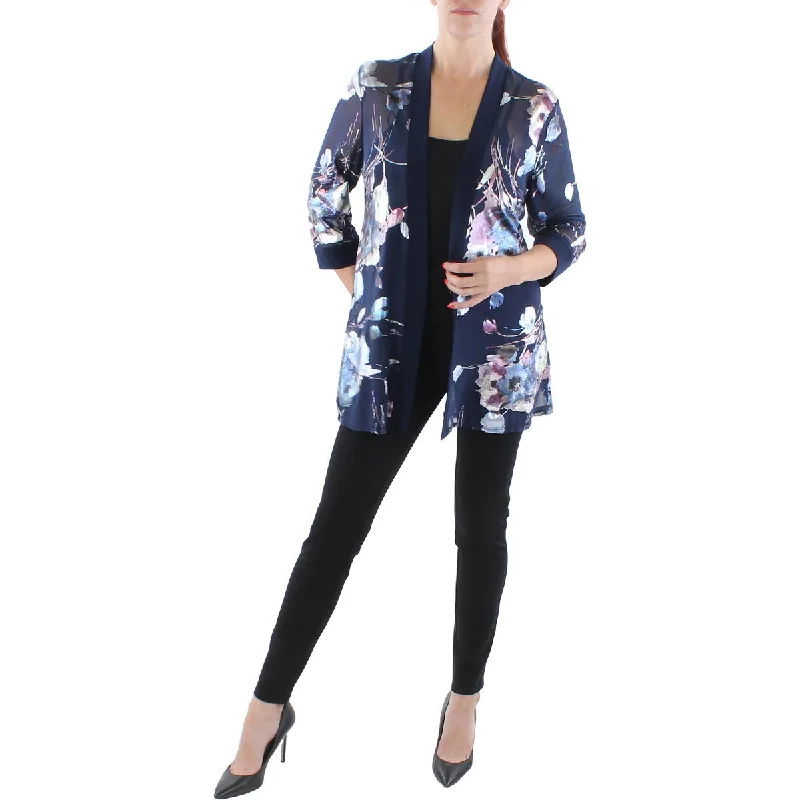 Plus Size Women's Embroidered Blazers in Floral Patterns for a Feminine TouchR&M Richards Womens Petites Mesh Foiled Open-Front Blazer Plus Size Women's Embroidered Blazers in Floral Patterns for a Feminine TouchR&M Richards Womens Petites Mesh Foiled Open-Front Blazer