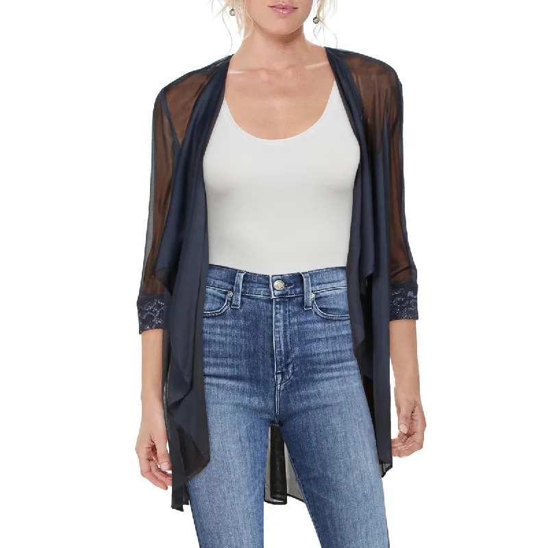 Plus Size Women's Embroidered Blazers in Floral Patterns for a Feminine TouchR&M Richards Womens Petites Mesh Lace-Trim Duster Blazer Plus Size Women's Embroidered Blazers in Floral Patterns for a Feminine TouchR&M Richards Womens Petites Mesh Lace-Trim Duster Blazer