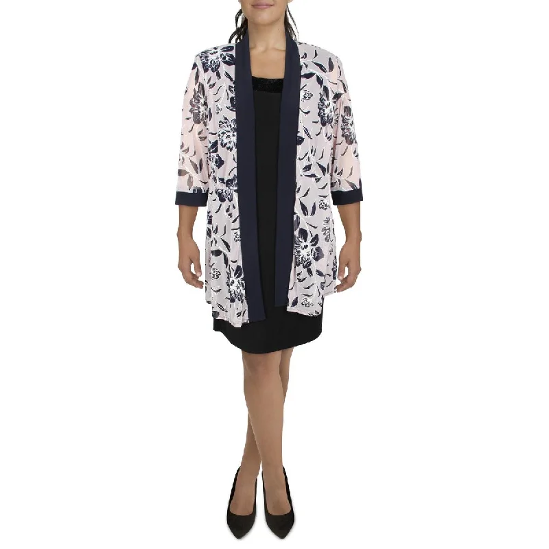 Plus Size Women's Sequin - Embellished Blazers in Silver for a Glamorous PartyR&M Richards Womens Plus Mesh Sheer Duster Blazer Plus Size Women's Sequin - Embellished Blazers in Silver for a Glamorous PartyR&M Richards Womens Plus Mesh Sheer Duster Blazer