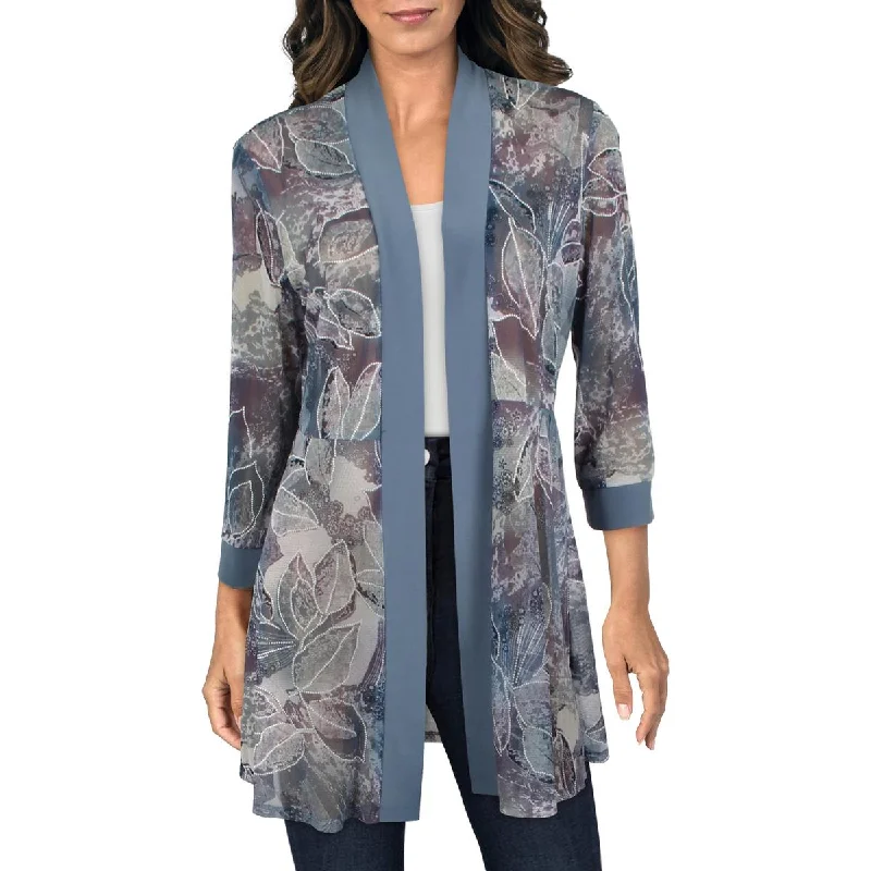 Single - Breasted Women's Corduroy Blazers in Mustard Yellow for an Autumn VibeR&M Richards Womens Printed Cardigan Open-Front Blazer Single - Breasted Women's Corduroy Blazers in Mustard Yellow for an Autumn VibeR&M Richards Womens Printed Cardigan Open-Front Blazer