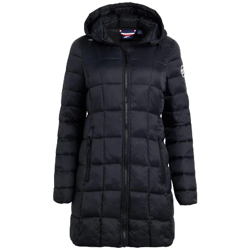 Water - resistant women's trench coats with adjustable cuffs for rainy daysReebok Womens Classic Long Glacier Shield Jacket Water - resistant women's trench coats with adjustable cuffs for rainy daysReebok Womens Classic Long Glacier Shield Jacket