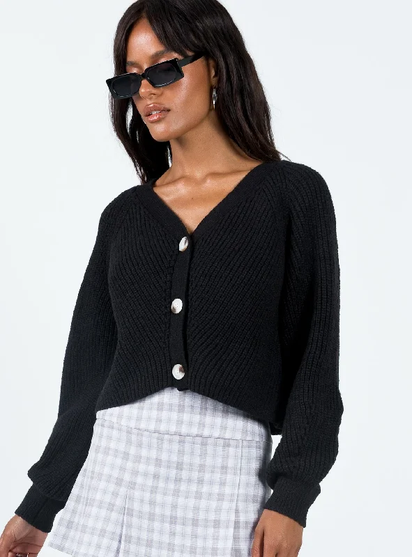 cashmere blend women cardigan for a luxurious feelRomney Cardigan Black