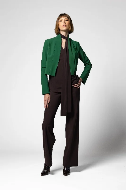Women's long - sleeve wool coats in a houndstooth pattern for a classic charmShin Jacket - Pine Women's long - sleeve wool coats in a houndstooth pattern for a classic charmShin Jacket - Pine