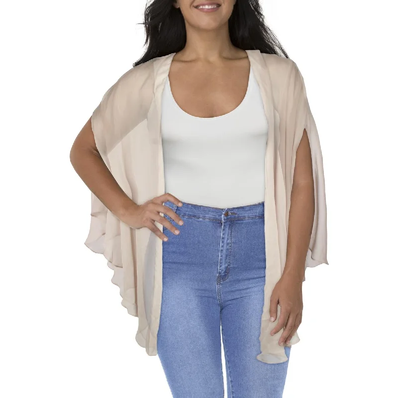 Plus Size Women's Faux Fur - Trimmed Blazers in Black for a Luxurious LookSLNY Womens Plus Chiffon Sheer Duster Blazer Plus Size Women's Faux Fur - Trimmed Blazers in Black for a Luxurious LookSLNY Womens Plus Chiffon Sheer Duster Blazer