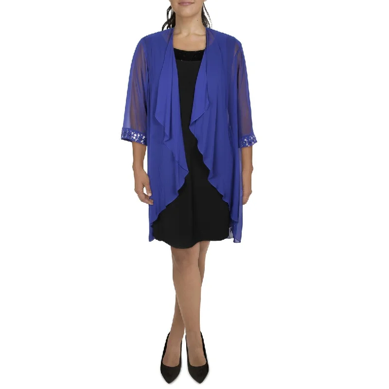 Women's Slim - Fit Blazers in Charcoal Gray for a Professional AppearanceSLNY Womens Plus Sheer Drapey Duster Blazer Women's Slim - Fit Blazers in Charcoal Gray for a Professional AppearanceSLNY Womens Plus Sheer Drapey Duster Blazer
