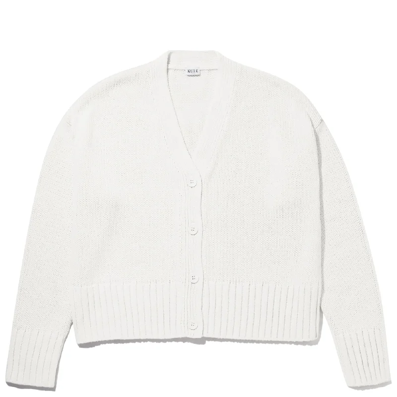 hooded women cardigan for added warmth and styleThe Cotton Raffa - Cream