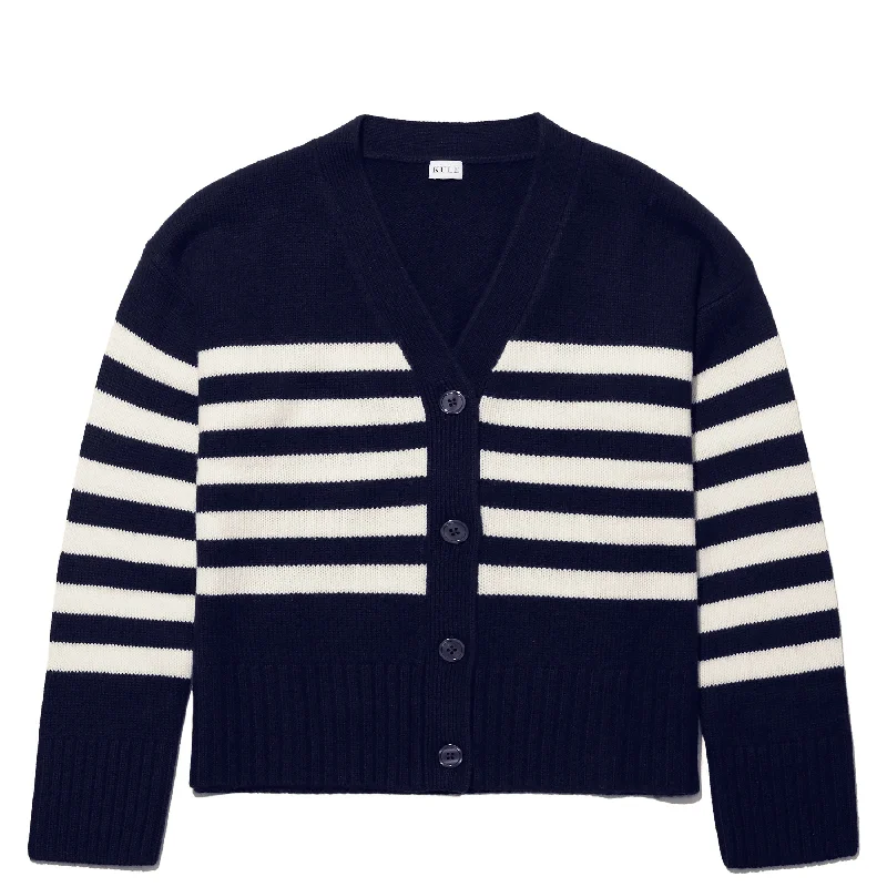 maternity women cardigan for expecting momsThe Raffa - Navy/Cream