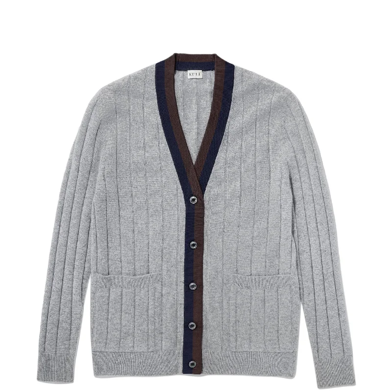 long length women cardigan with side slitsThe Sinclair - Smoke