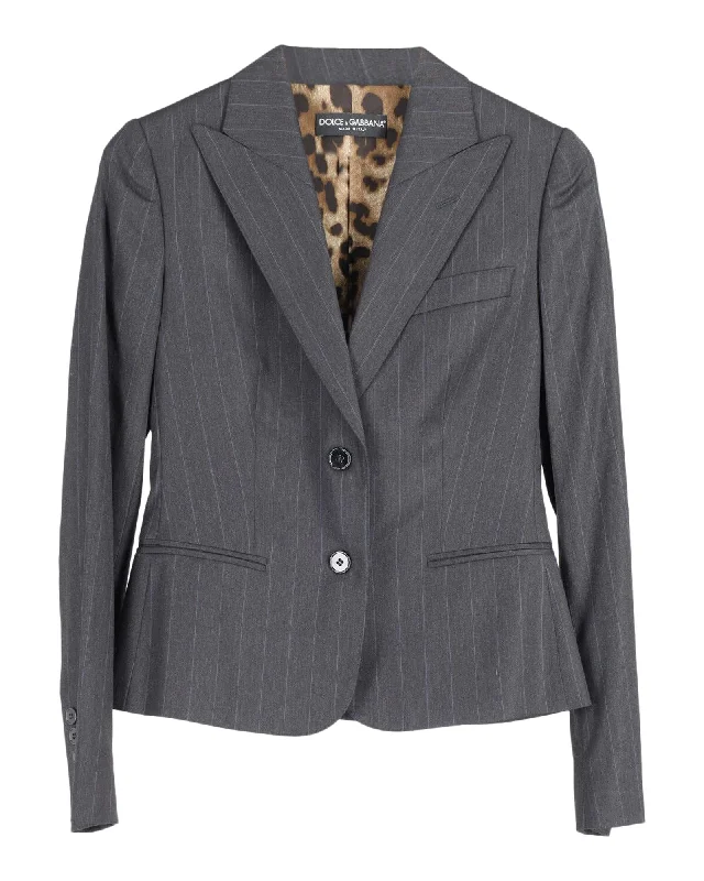Oversized Women's Checkered Blazers in Black and White for a Trendy StyleMinimalist Dark Grey Wool Blazer