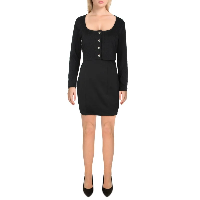 Plus Size Women's Double - Breasted Wool Blazers for Winter Office WearUltra Flirt Womens Juniors Knit Crop Bolero Plus Size Women's Double - Breasted Wool Blazers for Winter Office WearUltra Flirt Womens Juniors Knit Crop Bolero