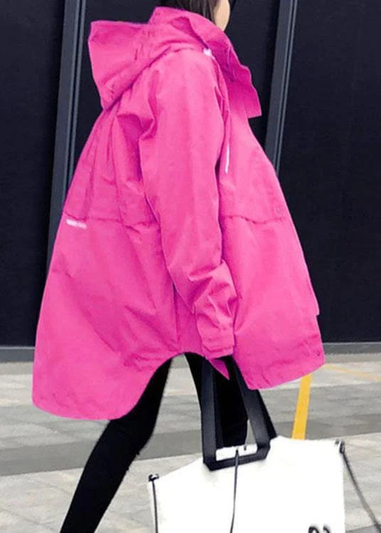 Women's knee - length wool blend coats with a fur collar for added warmthUnique Rose zippered asymmetrical design Regular Fall trench coats
