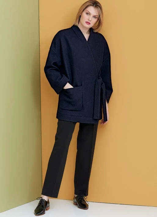 Women's reversible down coats with two - tone designs for versatile stylingVogue Jacket and Trousers V9334 Women's reversible down coats with two - tone designs for versatile stylingVogue Jacket and Trousers V9334