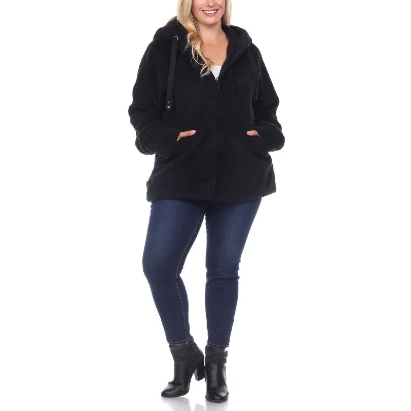 Long women's mac coats in a lightweight fabric for spring showersWhite Mark Womens Plus Sherpa Hooded Fleece Jacket Long women's mac coats in a lightweight fabric for spring showersWhite Mark Womens Plus Sherpa Hooded Fleece Jacket