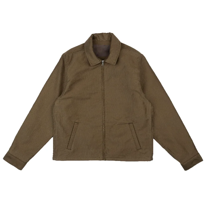 Women's knee - length wool blend coats with a fur collar for added warmthZip Jacket - Brushed Jungle Cloth - Army Women's knee - length wool blend coats with a fur collar for added warmthZip Jacket - Brushed Jungle Cloth - Army