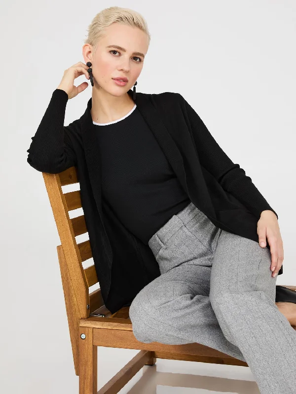 Sleeveless Women's Silk - Trimmed Sweaters for SummerCocoon Style Duster