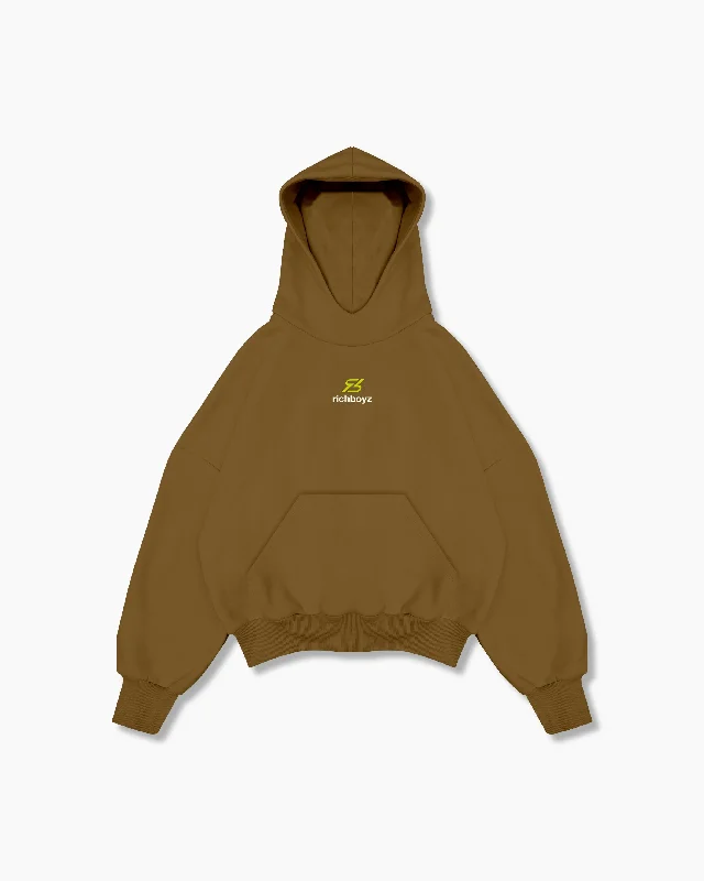 Mock Neck Women's Alpaca Wool Sweaters in Earth TonesBox Hoodie - Cinnamon