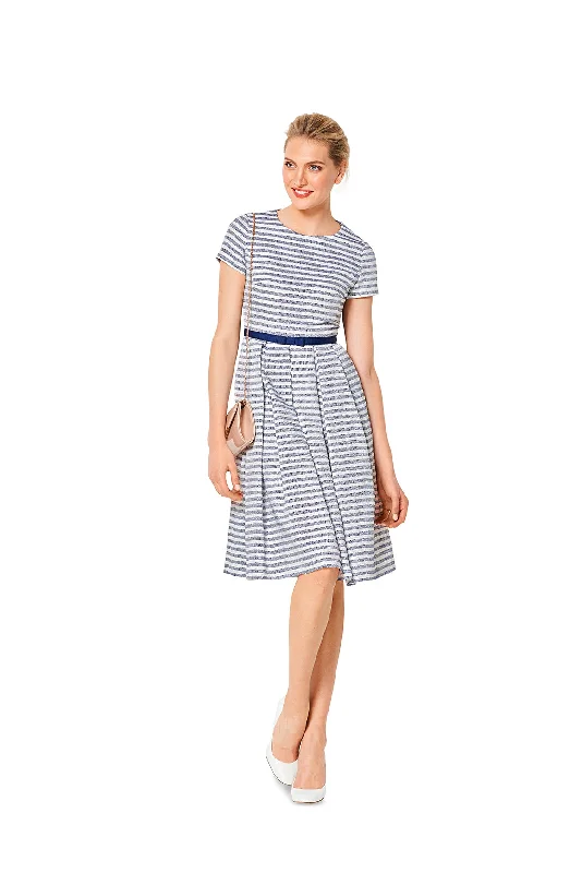 Mini - Length Women's Chunky Knit Sweater Dresses in Bold HuesBurda Dress 6343