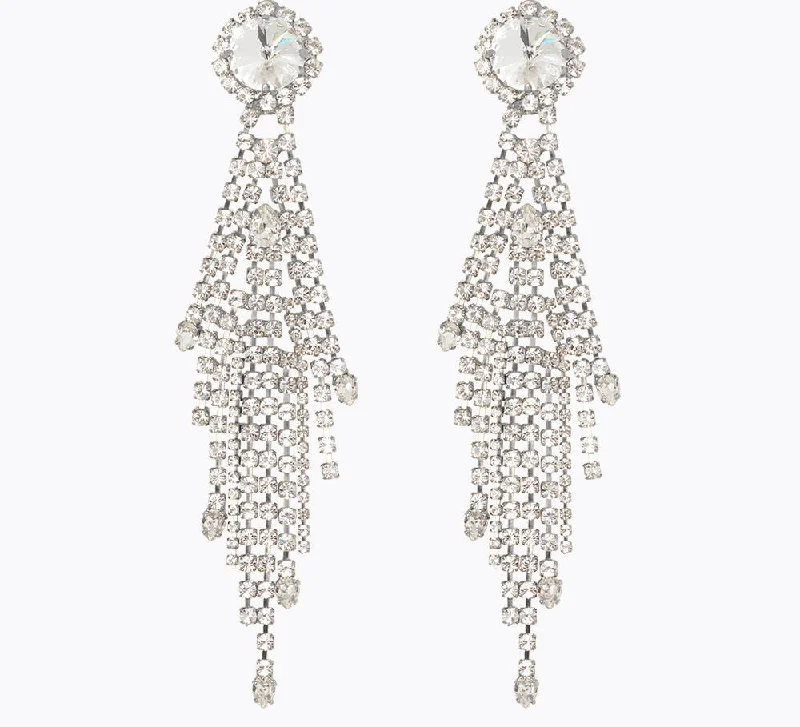 Caroline Svedbom Cinderella Earrings Rhodium Crystal