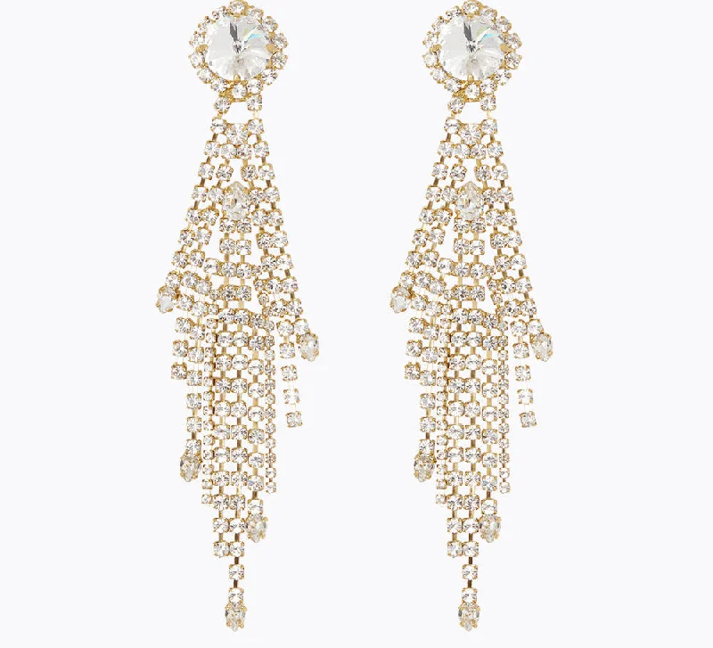 Caroline Svedbom Cinderella Earrings Gold Crystal