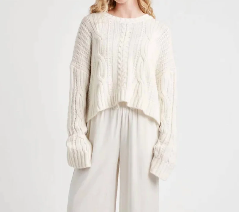 Plus Size Women's Fit - and - Flare Sweater Dresses with Ruffled HemCecilia Cashblend Sweater In Snow Plus Size Women's Fit - and - Flare Sweater Dresses with Ruffled HemCecilia Cashblend Sweater In Snow