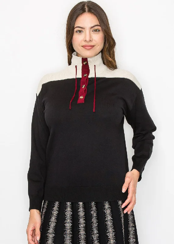 Sleeveless Women's Silk Blend Sweater Dresses for a Sophisticated LookColorblock Mock Neck Sweater Sleeveless Women's Silk Blend Sweater Dresses for a Sophisticated LookColorblock Mock Neck Sweater