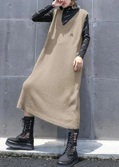 Cowl Neck Women's Cashmere Blend Sweater Dresses for WinterComfy khaki Sweater knit top pattern Vintage sleeveless Big fall knit dress Cowl Neck Women's Cashmere Blend Sweater Dresses for WinterComfy khaki Sweater knit top pattern Vintage sleeveless Big fall knit dress