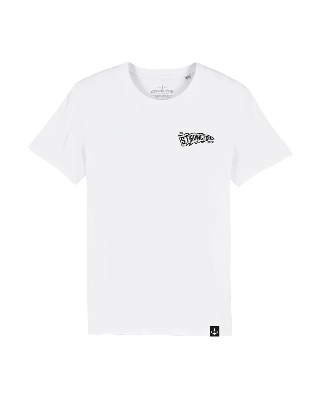 Tie - Dye Women T Shirt with a Bohemian VibeCrew Flag T-Shirt - White