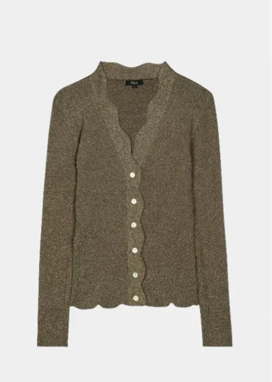 Cropped Women's Angora Blend Sweaters for a Trendy LookDita Gold Lurex