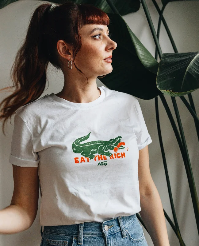 Graphic Print Women T Shirt for a Trendy StatementEat The Rich X