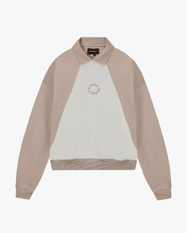 Women's Long Sleeve Turtleneck Cashmere SweatersRAGLAN POLO CREWNECK