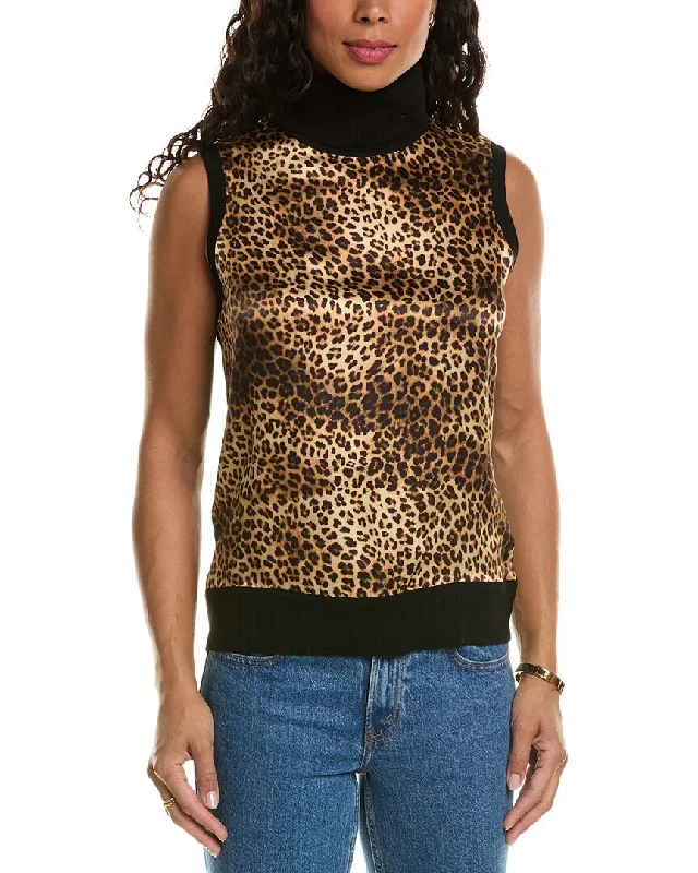 Plus Size Women's Belted Cable Knit SweatersElie Tahari Ocelot Print Silk & Wool Sweater Plus Size Women's Belted Cable Knit SweatersElie Tahari Ocelot Print Silk & Wool Sweater