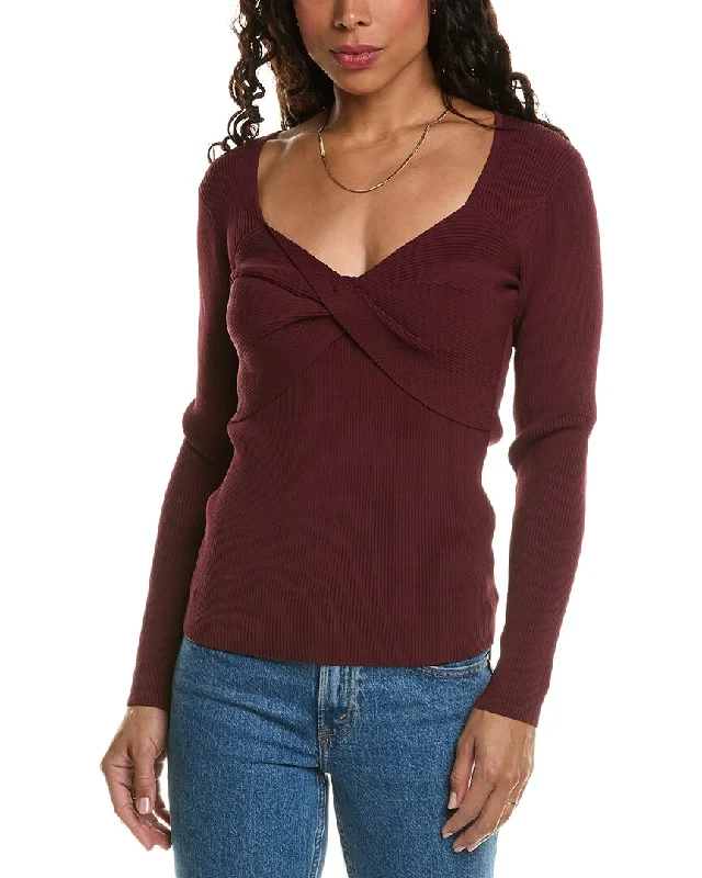 Plus Size Women's Open - Front Cardigan Style Sweater DressesElie Tahari Sweetheart Twist Front Top Plus Size Women's Open - Front Cardigan Style Sweater DressesElie Tahari Sweetheart Twist Front Top