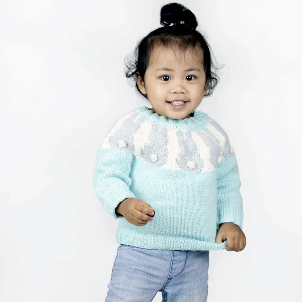 Open - Front Women's Cardigan - Style Mohair SweatersFree Bernat Bunny Yoke Knit Sweater Pattern Open - Front Women's Cardigan - Style Mohair SweatersFree Bernat Bunny Yoke Knit Sweater Pattern