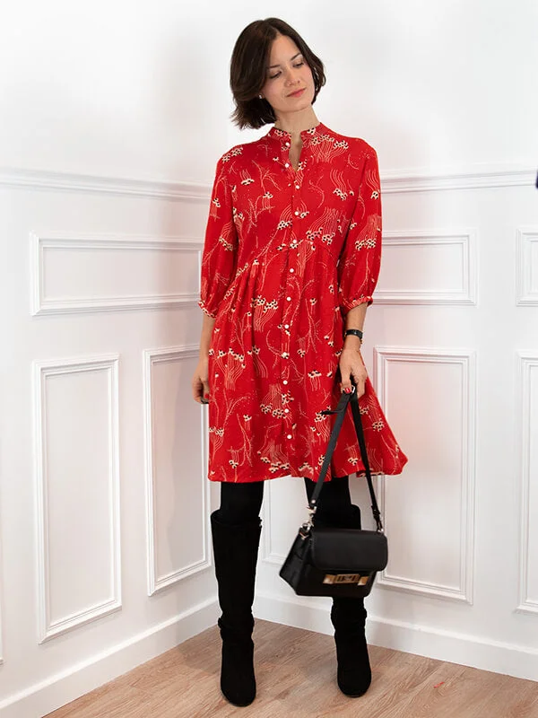 Midi - Length Women's Shetland Wool Sweater Dresses in Traditional PatternsFrench Poetry Pleiades 2 Dress Midi - Length Women's Shetland Wool Sweater Dresses in Traditional PatternsFrench Poetry Pleiades 2 Dress