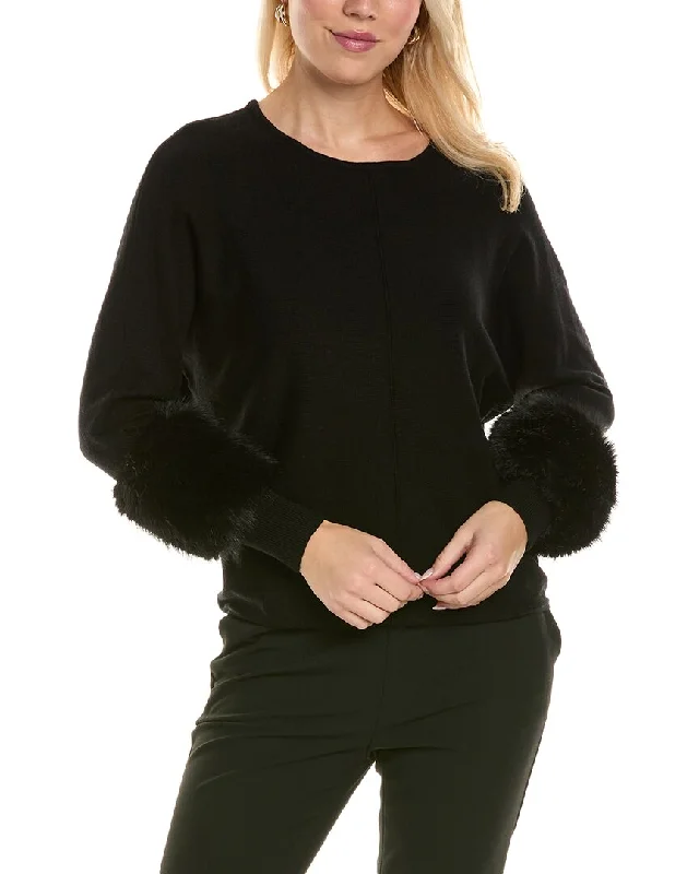 Plus Size Women's Belted Cable Knit SweatersJoseph A. Dolman Sweater