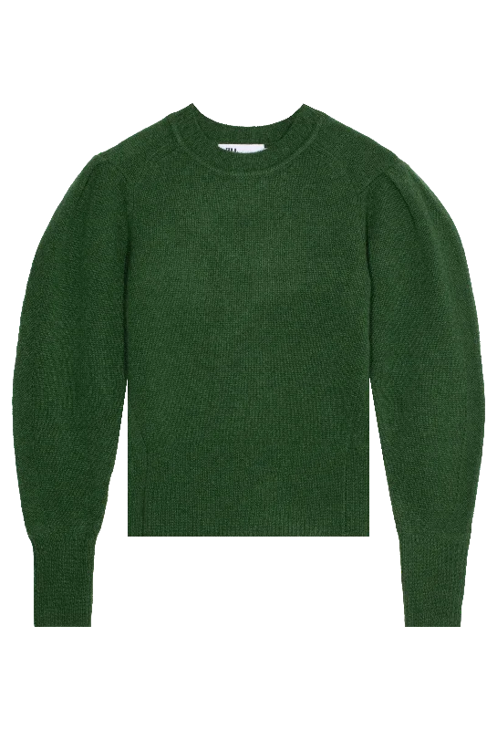 Mock Neck Women's Alpaca Wool Sweaters in Earth TonesPuff Sleeve Crewneck