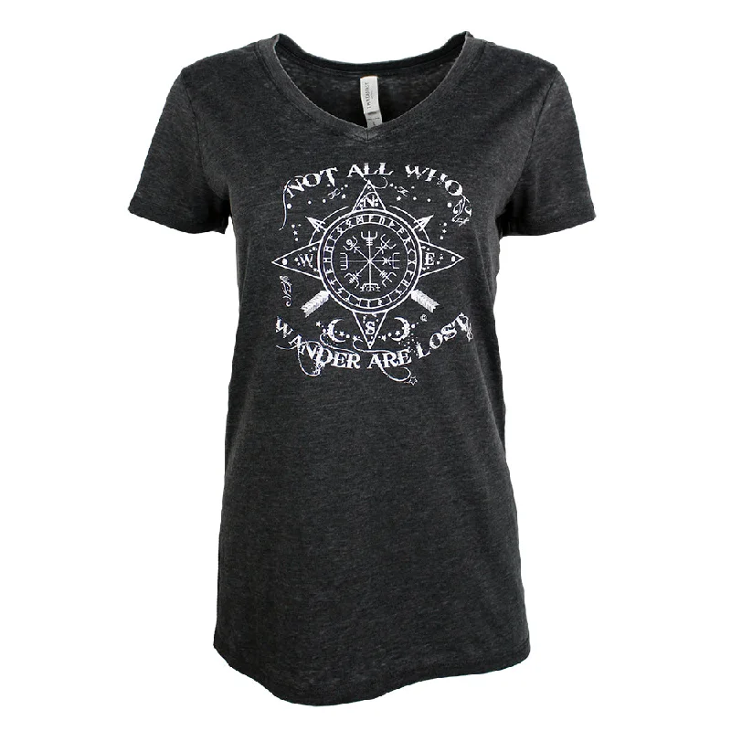 Crew Neck Women T Shirt with a Timeless DesignLadies Not All Who Wander
