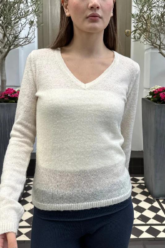 Sleeveless Women's Silk - Trimmed Sweaters for SummerLibby V-Neck Sweater