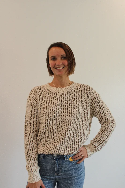 Plus Size Women's Oversized Chunky Knit SweatersLILLIET POPCORN YARN SWEATER