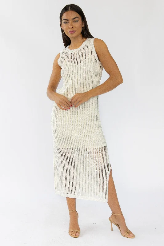 Boat Neck Women's Merino Wool Sweaters in Neutral ShadesMattie Cream Crochet Knit Maxi Dress - Final Sale Boat Neck Women's Merino Wool Sweaters in Neutral ShadesMattie Cream Crochet Knit Maxi Dress - Final Sale