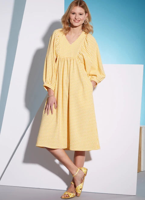 V - Neck Women's Ribbed Sweater Dresses with Belt for a Defined WaistMcCalls Dresses M8312 V - Neck Women's Ribbed Sweater Dresses with Belt for a Defined WaistMcCalls Dresses M8312