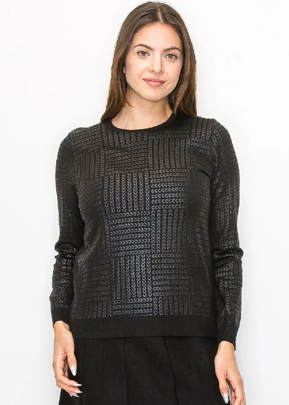 Longline Women's Mohair Sweater Dresses in a Loose FitMidnight Shine Knit Pullover