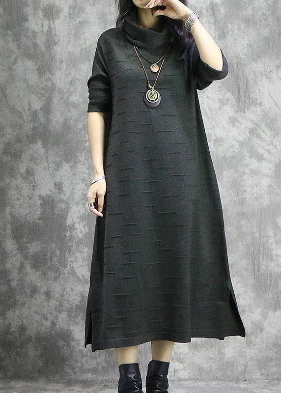 Empire Waist Women's Alpaca Wool Sweater Dresses in Earthy TonesOversized black Sweater dresses DIY high neck Ugly fall knitwear Empire Waist Women's Alpaca Wool Sweater Dresses in Earthy TonesOversized black Sweater dresses DIY high neck Ugly fall knitwear